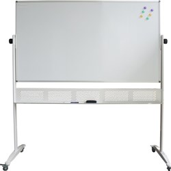 Rapidline Standard Mobile Whiteboard 1500W x 1200mmH  Aluminium Frame