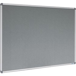 Visionchart Felt Pinboard 1200x1200mm Aluminium Frame Grey