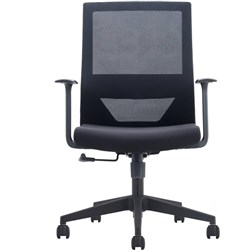 Utah Mesh Back Chair Medium Back With Arms Black