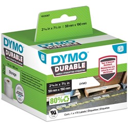 DYMO LabelWriter Durable Industrial Labels 59mm x 190mm 170 Labels White