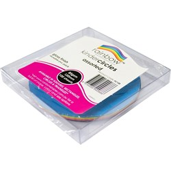 Rainbow Kinder Circles Gloss 120mm 84gsm Assorted Pack Of 100