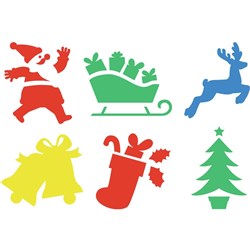 EC Stencil Christmas 200x200mm Pack of 6