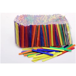 Jasart Pop Sticks Coloured Pack of 1000