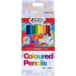 Texta Regular Coloured Pencils Assorted Pack Of 12