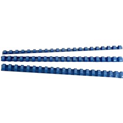 GBC Plastic Binding Comb 6mm 21 Loop 25 Sheets Capacity Blue Pack Of 100